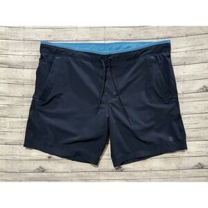 Coolibar Mens Kahuna Swim Short Sz M Blue Lined UPF 50+ Stretch Quick Dry Pocket